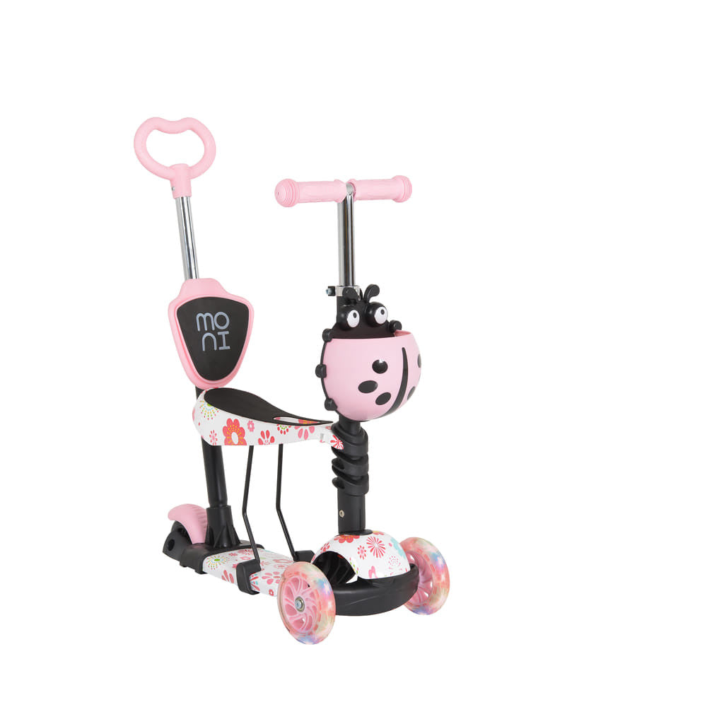 Moni Lollipop roller üléssel, rózsaszín katicás