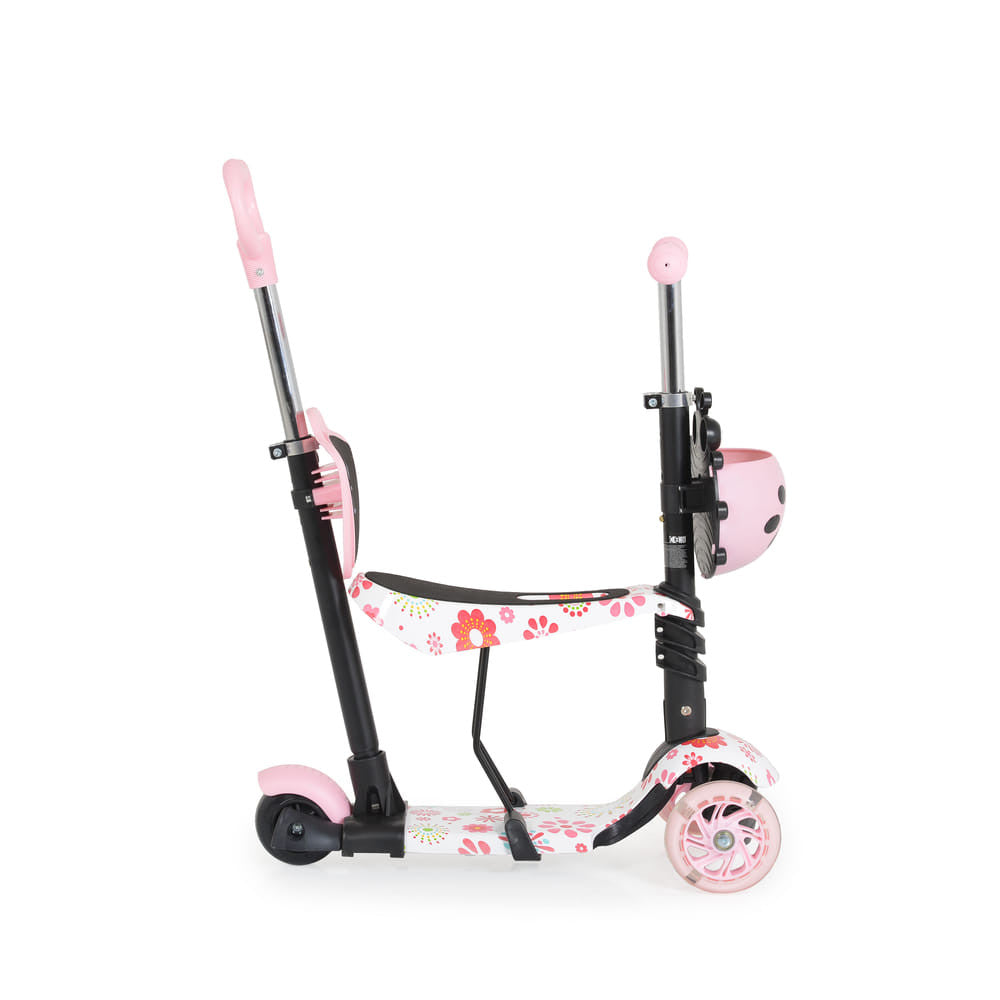 Moni Lollipop roller üléssel, rózsaszín katicás