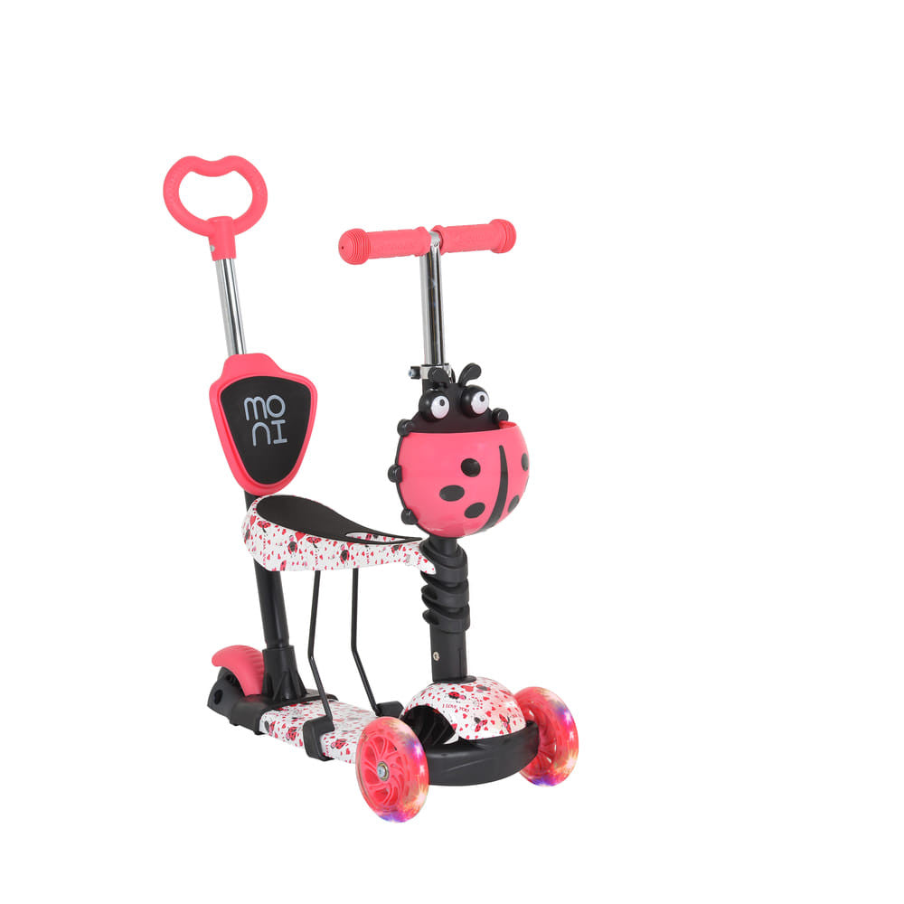 Moni Lollipop roller üléssel, piros katicás