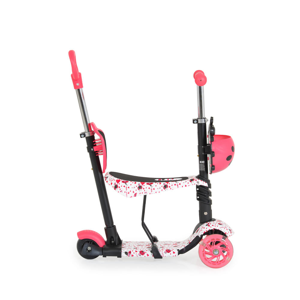 Moni Lollipop roller üléssel, piros katicás