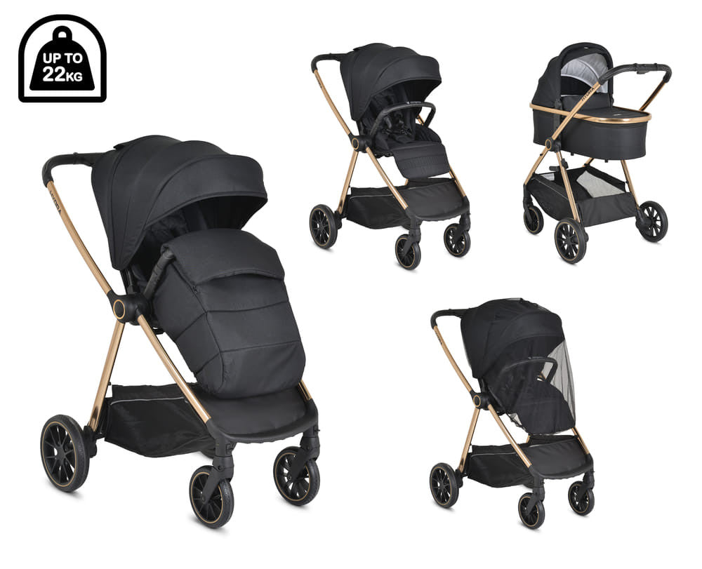 Cangaroo Hydra 2in1 babakocsi, fekete