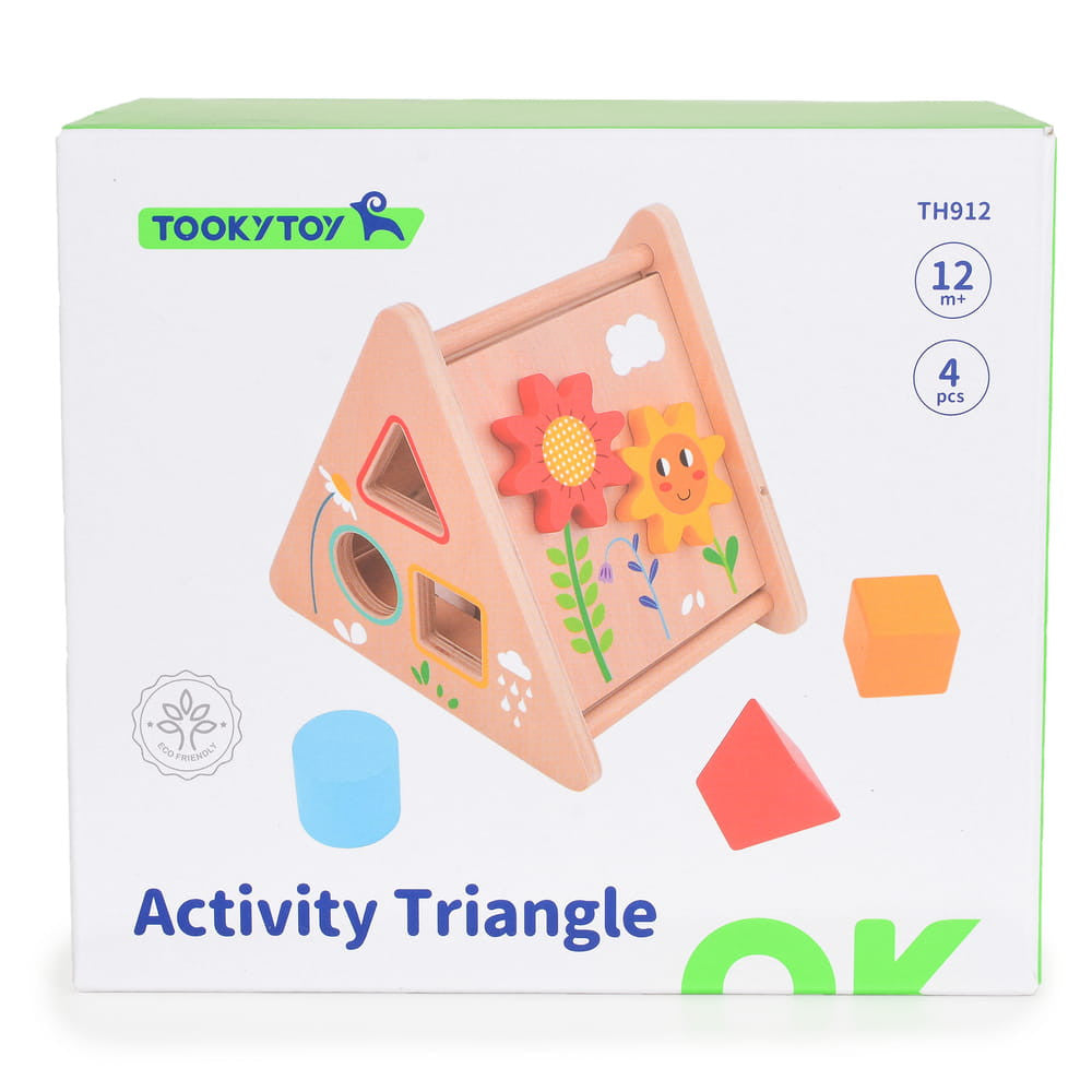 Tooky Toy bedugós fajáték háromszög - Játéktündér webáruház