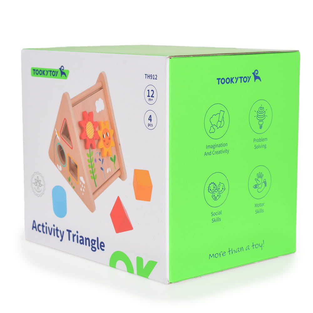 Tooky Toy bedugós fajáték háromszög - Játéktündér webáruház