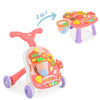 Moni Toys 2 az 1-ben járássegítő és aktivitási asztal, rózsaszín
