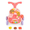 Moni Toys 2 az 1-ben járássegítő és aktivitási asztal, rózsaszín