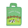 Montessori foglalkoztató könyv textilből, Happy Farm