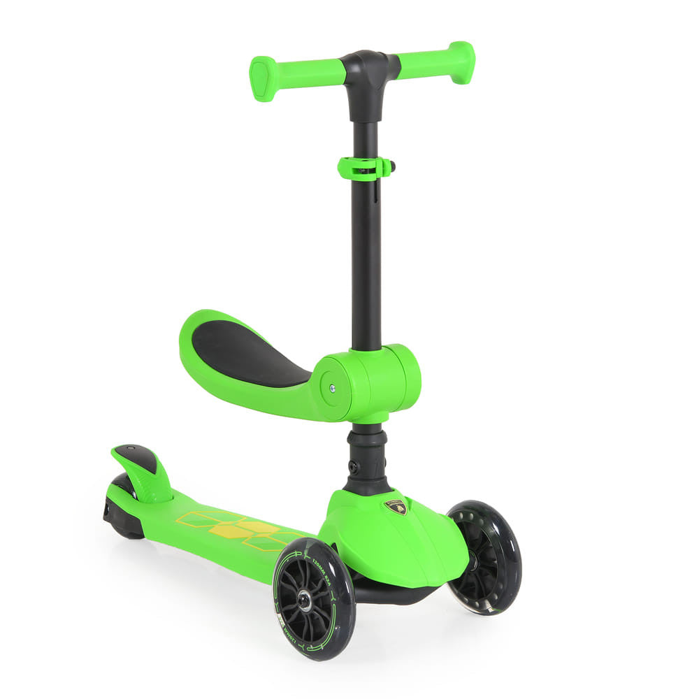 Lamborghini 2in1 ráülős roller, zöld