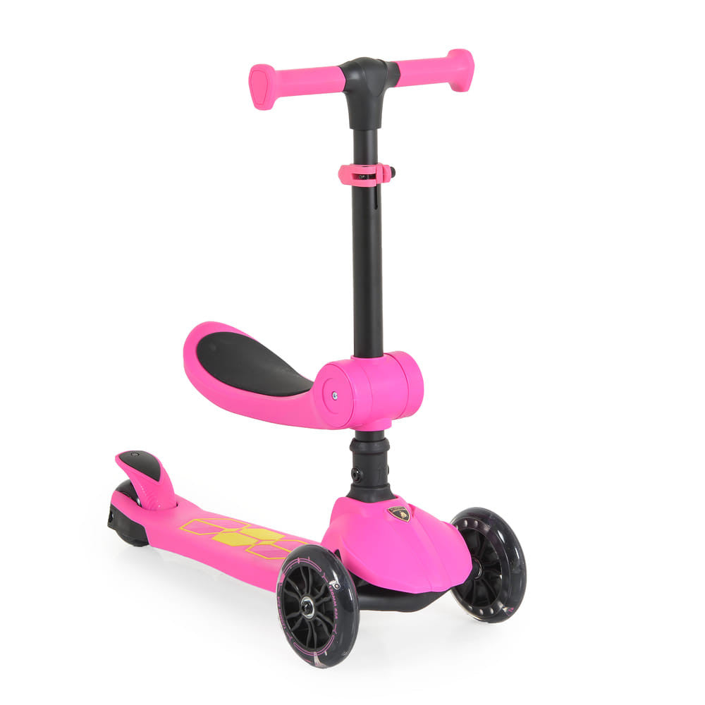 Lamborghini 2in1 ráülős roller, rózsaszín