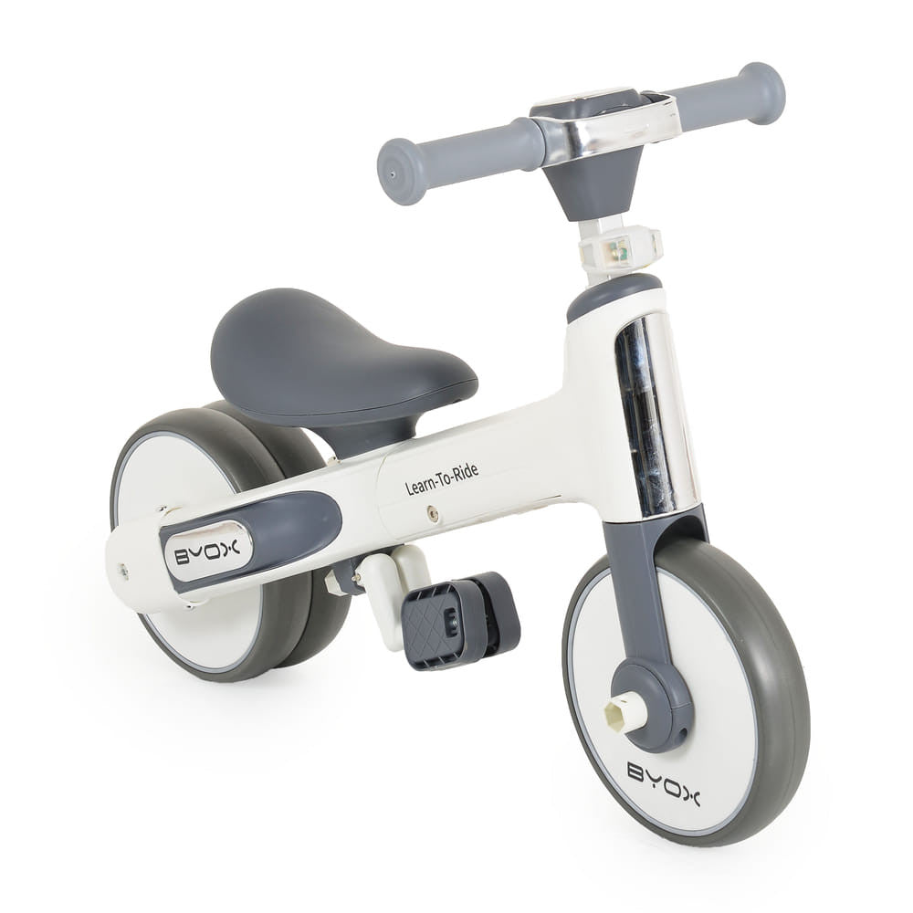 Byox Learn-to-Ride 2in1 mini futóbicikli és tricikli, fehér