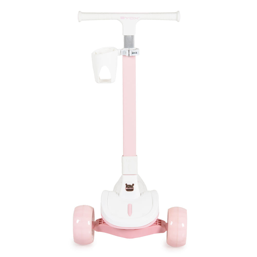Byox Aero roller, összecsukható, fehér-rózsaszín