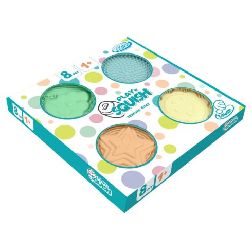 MOCHTOYS Play&Squish szenzorikus szőnyeg - kerek tapilapok 8 db pasztell - Játéktündér webáruház