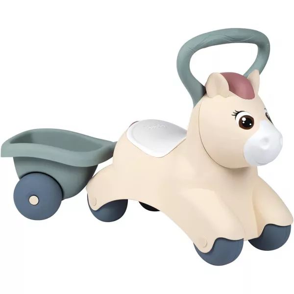 Little Smoby: Baby póni bébijárgány és játéktároló, rózsaszín-szürke