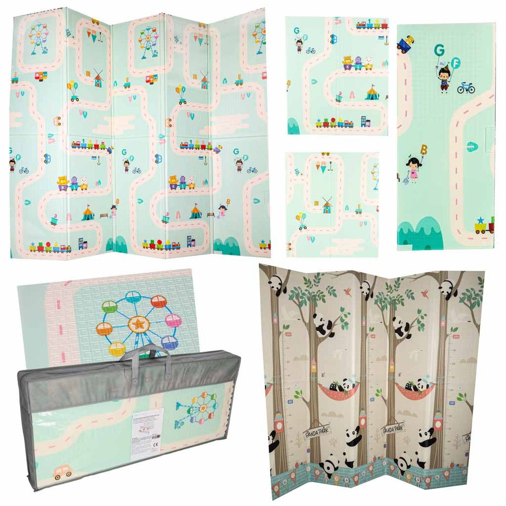 Kétoldalas habszivacs játszószőnyeg – összehajtható, 180×200 cm