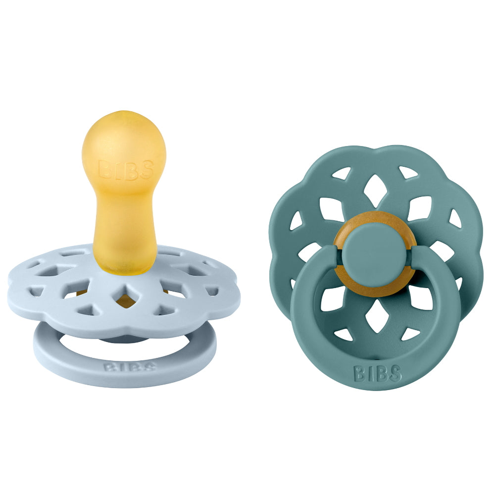 BIBS Boheme natúr kaucsuk játszócumi 6-18 hó - 2 db (pasztell és óceán kék)