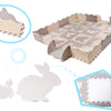 Habszivacs puzzle játszószőnyeg gyerekeknek szürke-ekrü - 36 db, 150 × 150 cm - Játéktündér webáruház