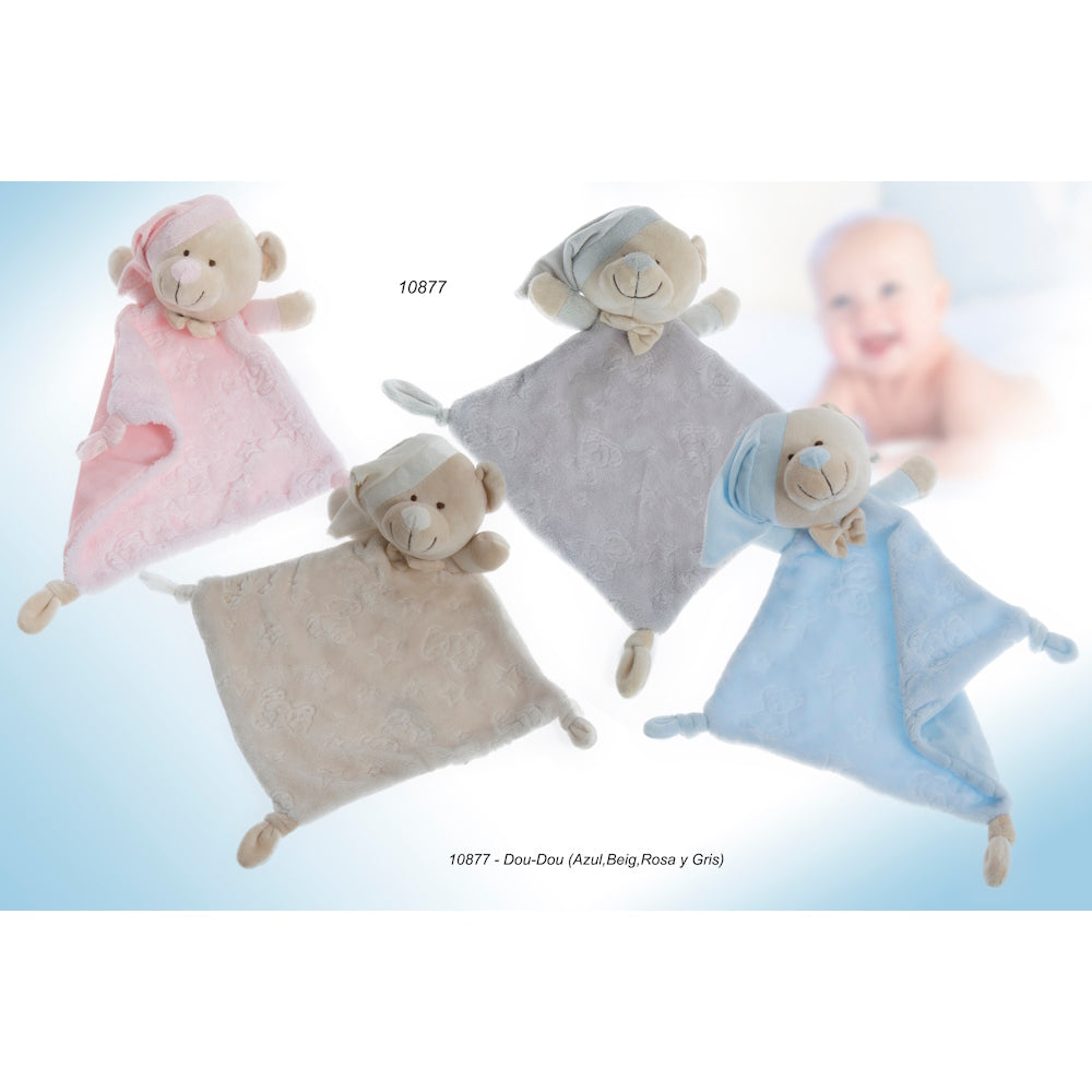 Gamberritos - Szundikendő plüss hálósapkás maci, kék