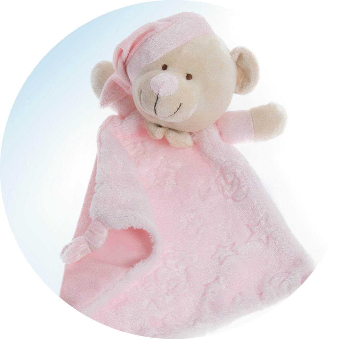 Gamberritos - Szundikendő plüss hálósapkás maci, rózsaszín