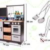 Fa játékkonyha gyerekeknek - kiegészítőkkel, XXL, 96 cm