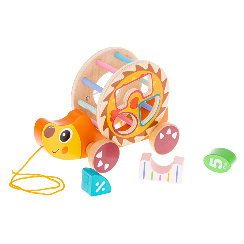 Fa húzható süni formaillesztővel - Játéktündér webáruház