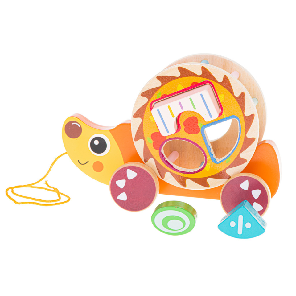 Fa húzható süni formaillesztővel - Játéktündér webáruház