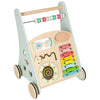 Fa járássegítő abakusszal és fejlesztő játékelemekkel, kék – Tanulás mozgás közben!