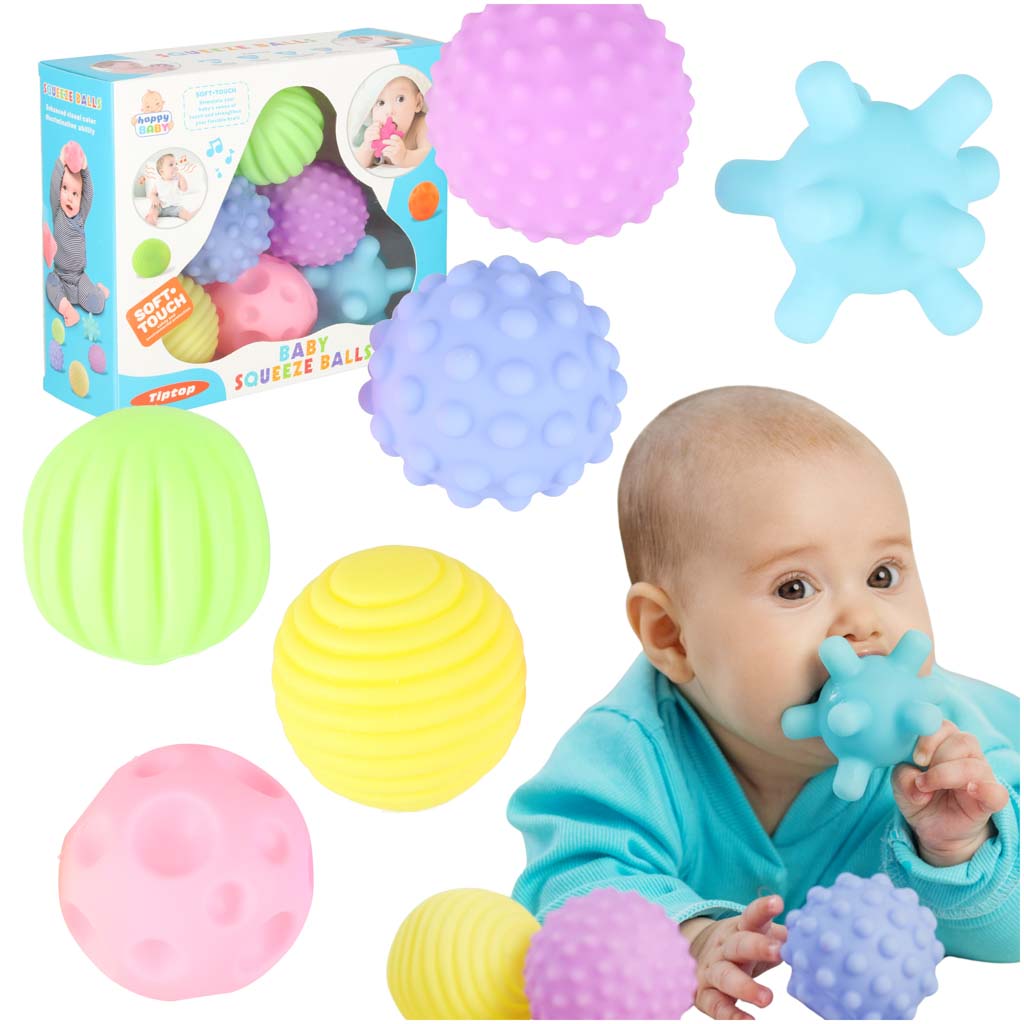 Szenzoros labdák – 6 db-os készlet