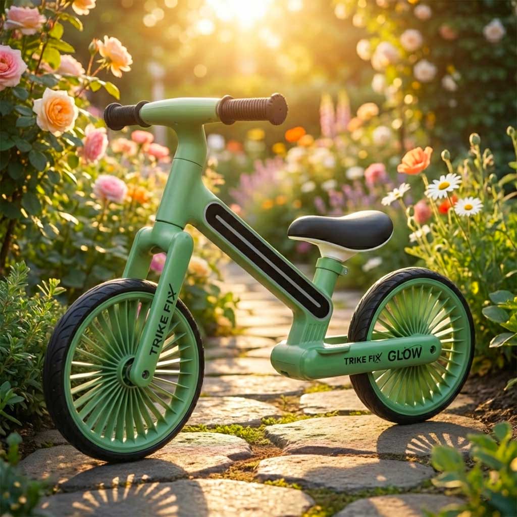 Trike Fix Glow cross-country bike LED green - Játéktündér webáruház
