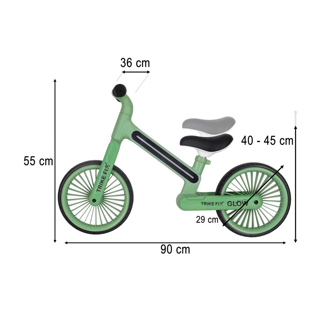 Trike Fix Glow cross-country bike LED green - Játéktündér webáruház