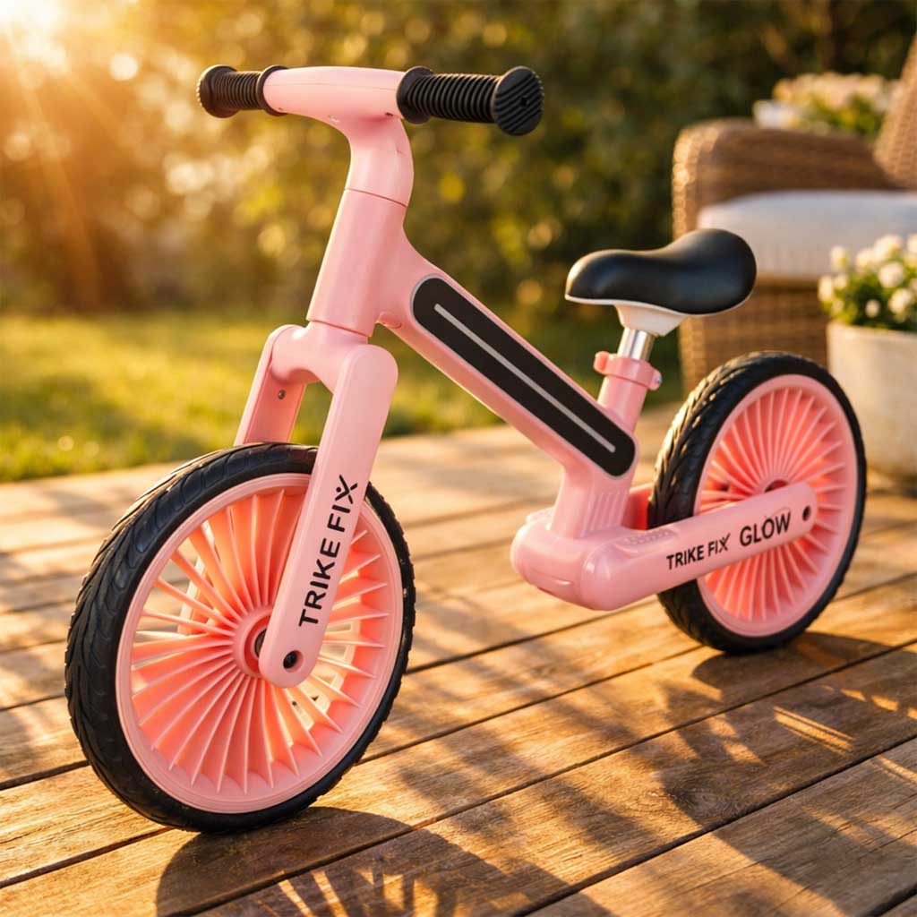 Trike Fix Glow cross-country bike LED pink - Játéktündér webáruház