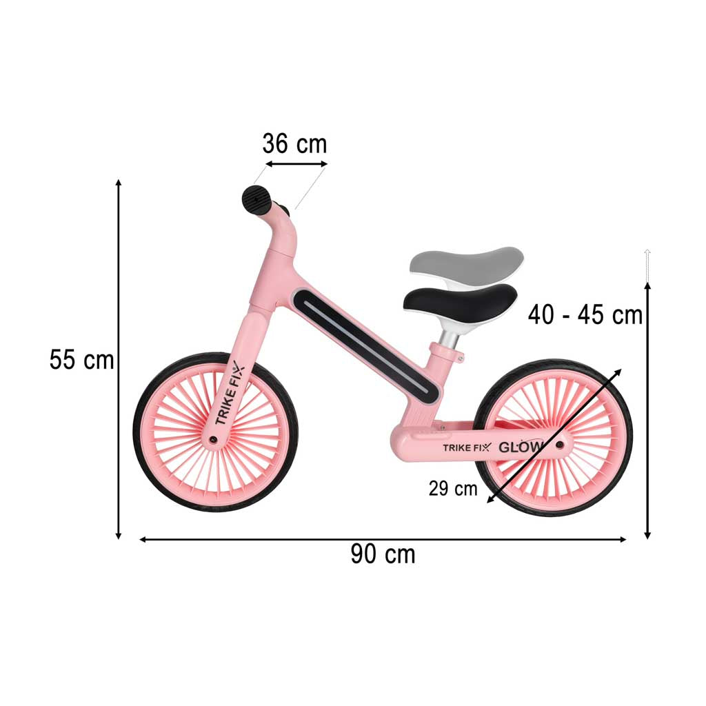 Trike Fix Glow cross-country bike LED pink - Játéktündér webáruház