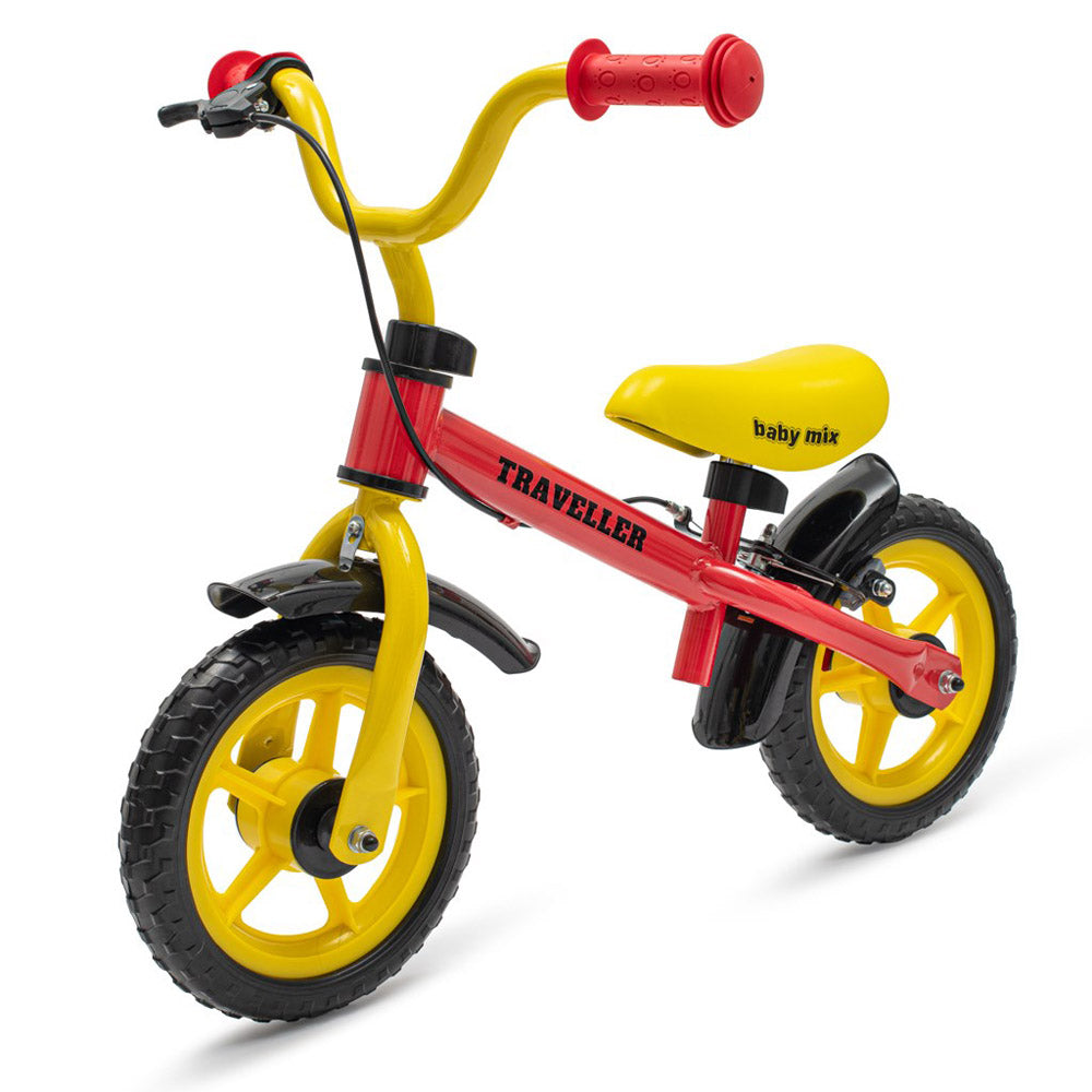 Baby Mix Traveller futóbicikli fékkel, piros - Játéktündér webáruház