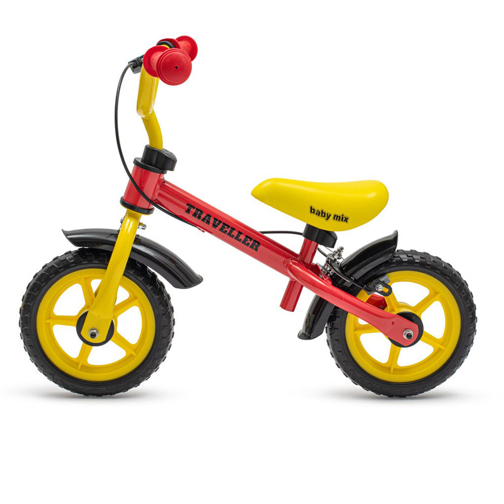 Baby Mix Traveller futóbicikli fékkel, piros - Játéktündér webáruház