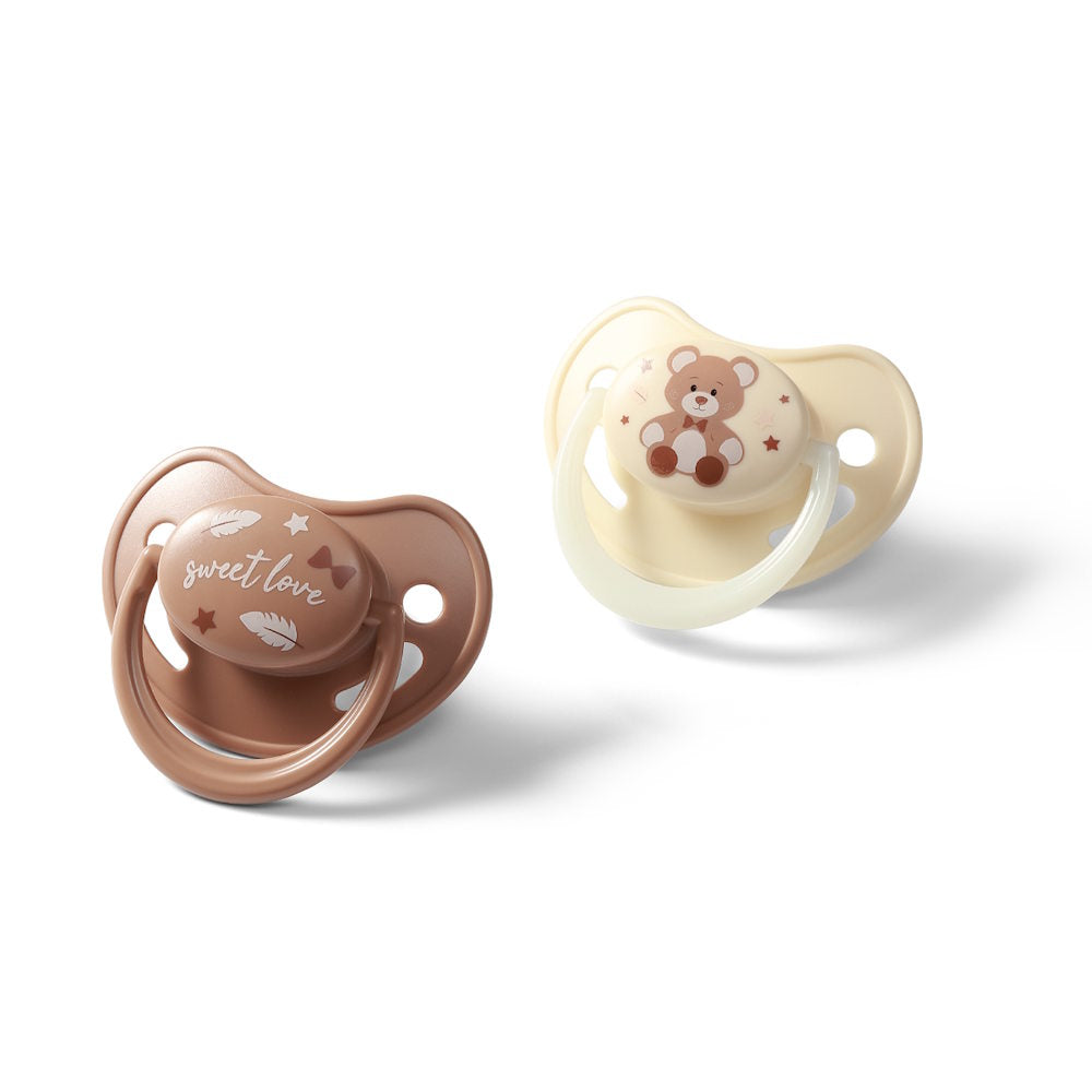 BabyOno anatómiai szilikon játszócumi, 2 db - Sweet Love, 0-6 hó