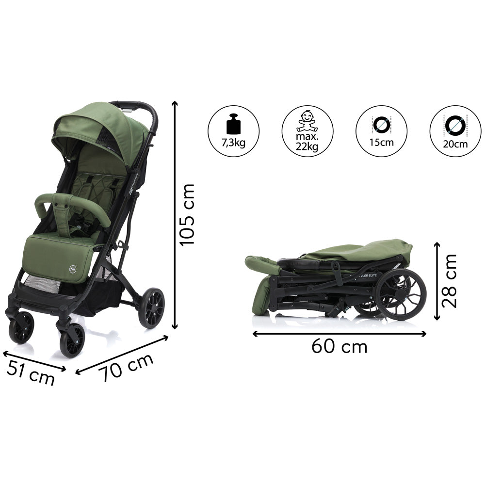 Fill Styler Elite sportbabakocsi, zöld - Játéktündér webáruház