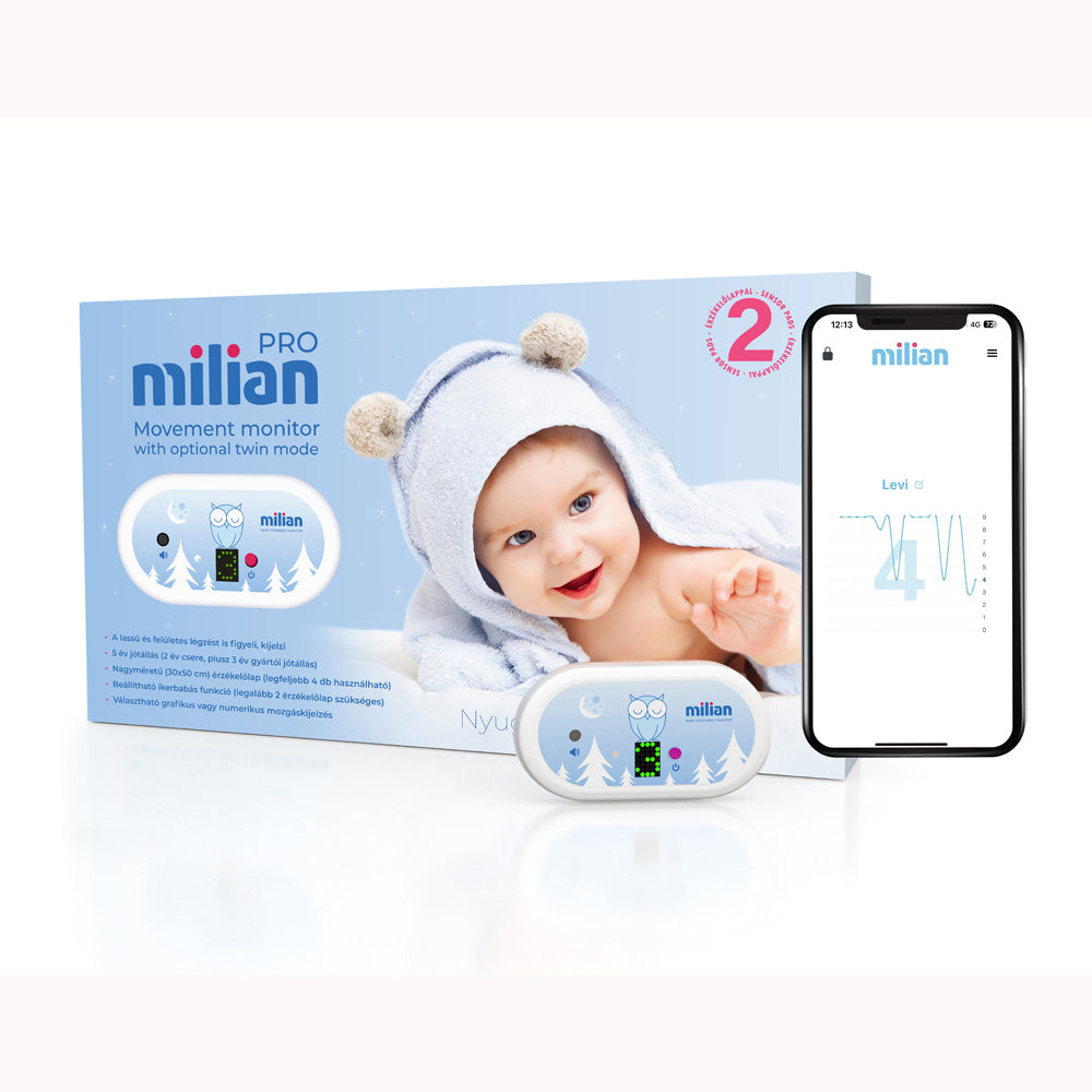 Milian légzésfigyelő PRO Bluetooth Standard 2db érzékelőlappal - Játéktündér webáruház